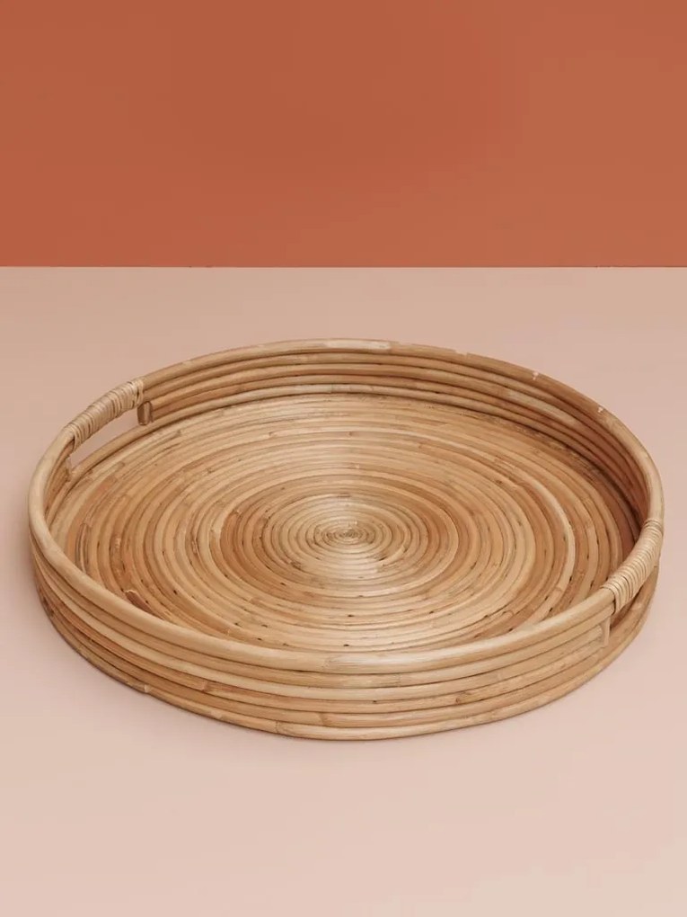 Set 3 tavi din rattan natural – S/3, H8 x Ø 60 cm