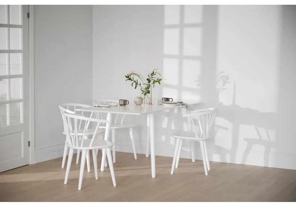 Masă de dining Rowico Lotte Drop-Leaf, 120 x 80 cm, alb