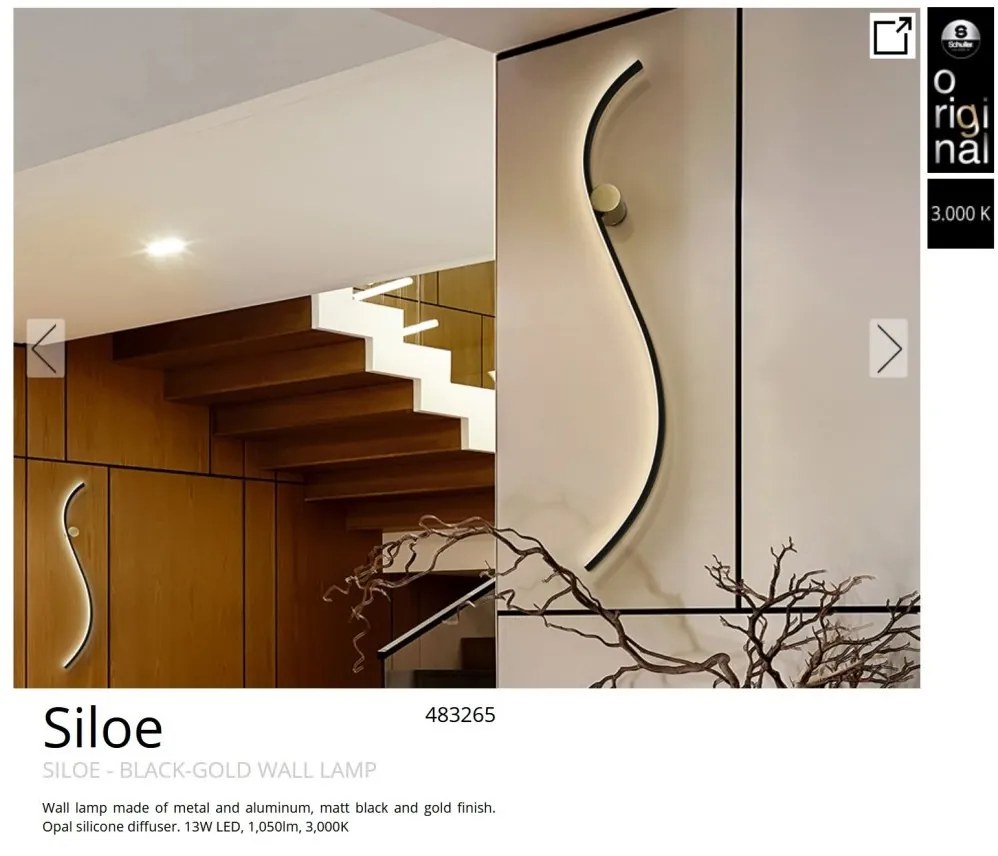 Aplica LED de perete design modern Siloe