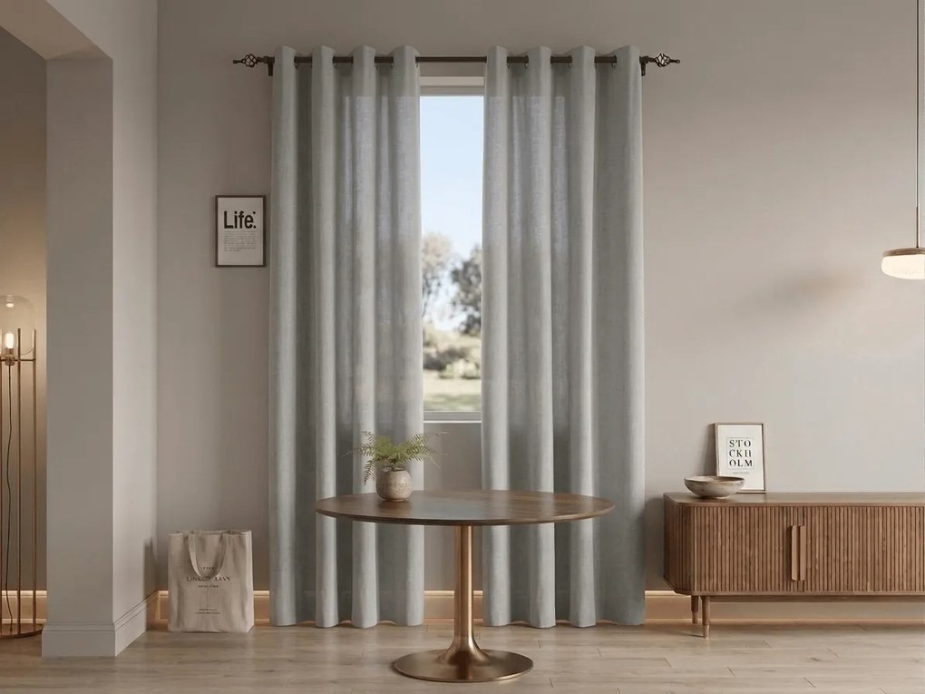 Perdea TAVIO 140x250 cm, gri deschis Agatat: Rejansa