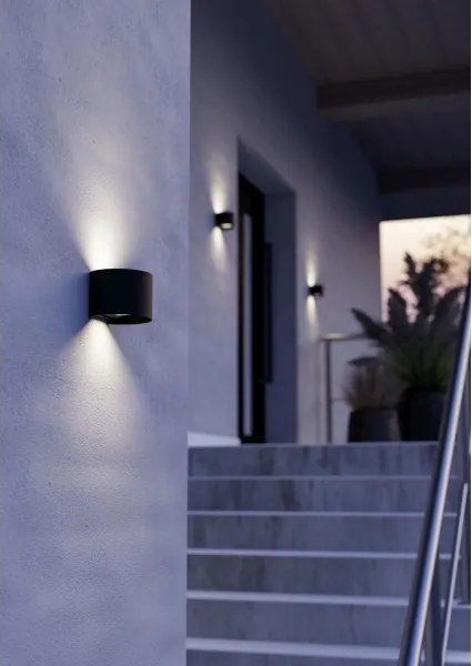 Eglo 901844 - Aplică LED de exterior CALPINO 2xLED/2,8W/230V IP54 neagră