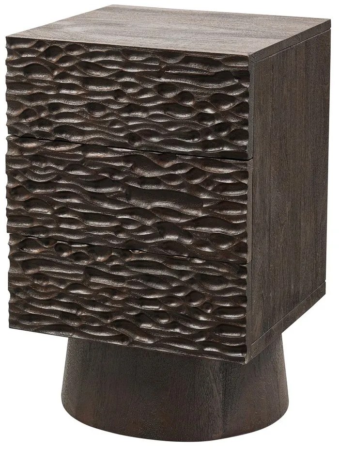 Noptieră maro închis din lemn de mango Crumble – WOOOD