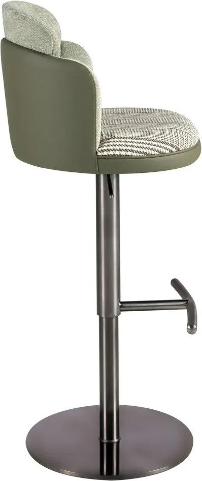 Scaun de bar pivotant cu inaltime reglabila Stool verde inchis