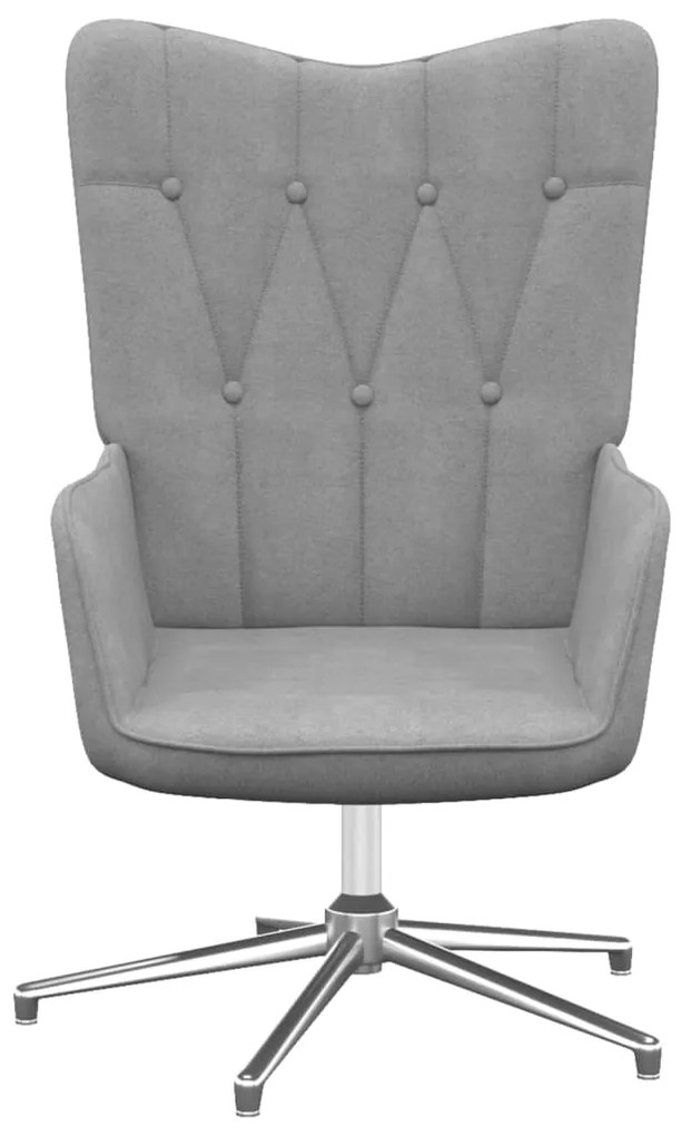 327589 vidaXL Scaun de relaxare, gri deschis, material textil