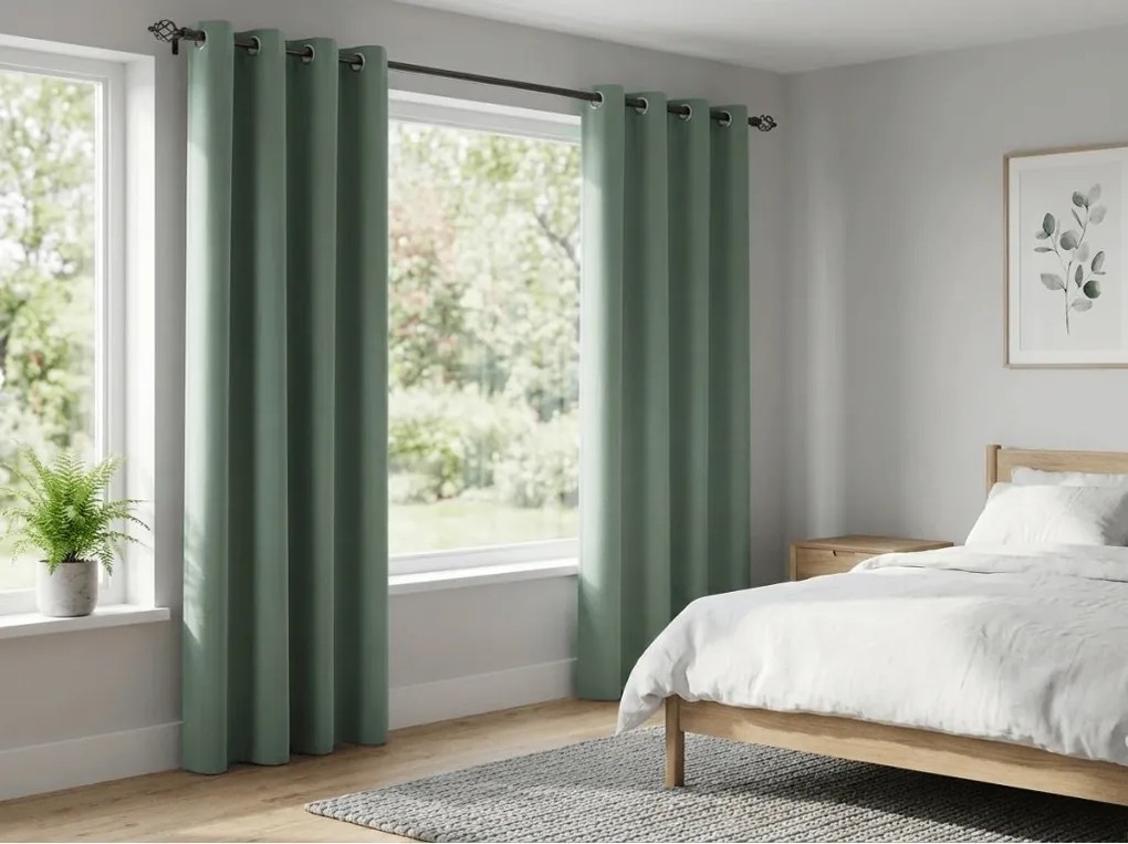 Perdea OXFORD 140x270 cm, gri-verde Agatat: Rejansa