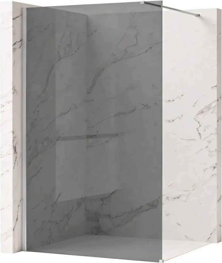 Paravan de dus fumuriu Rea Flexi Grey 100 cm crom