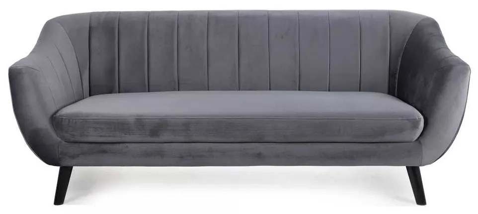 Canapea Elite Velvet, trei locuri, gri