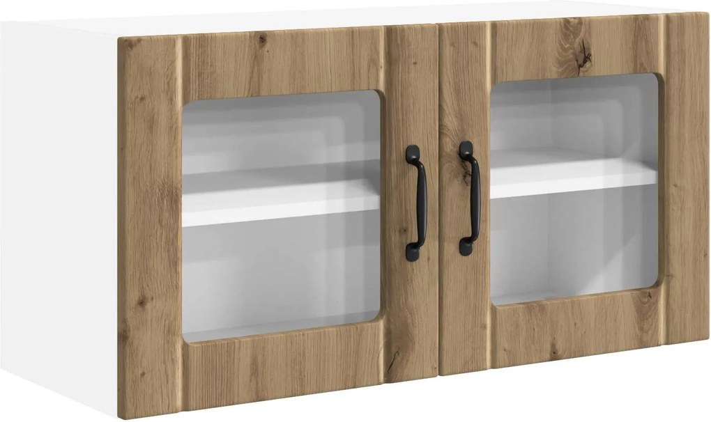 vidaXL Dulap de bucătărie cu raft Stejar Artizanal 80 x 31 x 40 cm