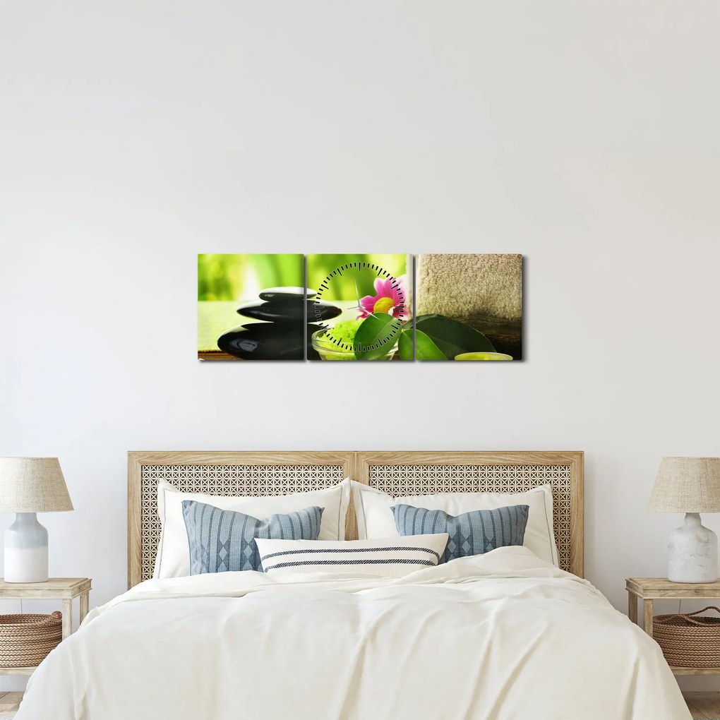 Tablou cu unelte pentru masaj (cu ceas) (90x30 cm)