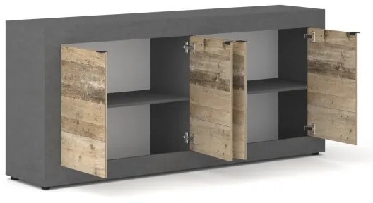 Comodă RUNEA, maro deschis/antracit