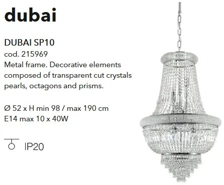 Candelabru elegant design clasic DUBAI SP10 CROMO 215969