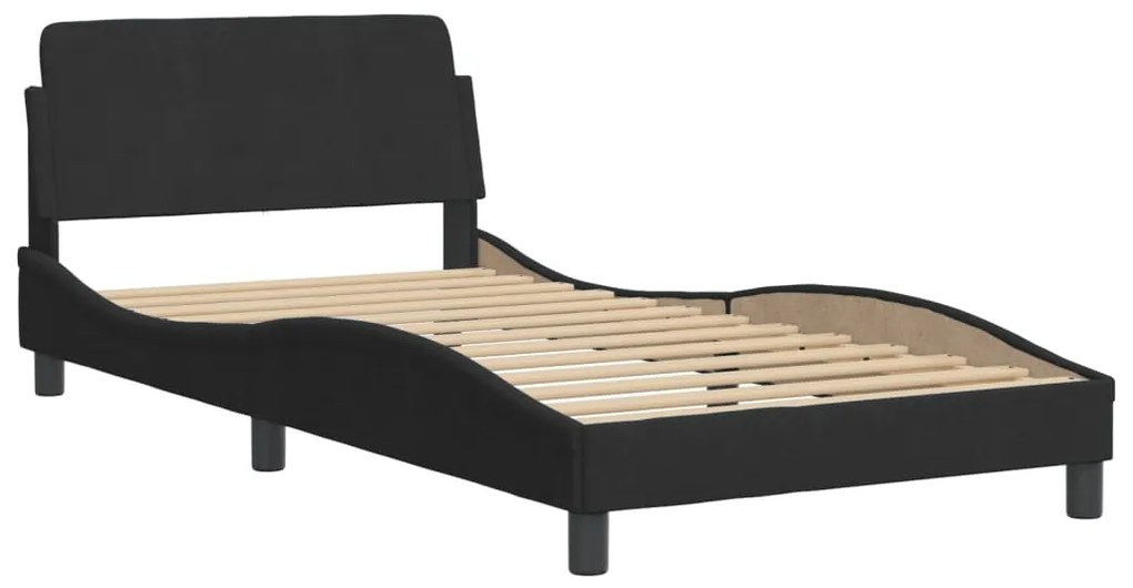 373134 vidaXL Cadru de pat cu tăblie, negru, 100x200 cm, catifea