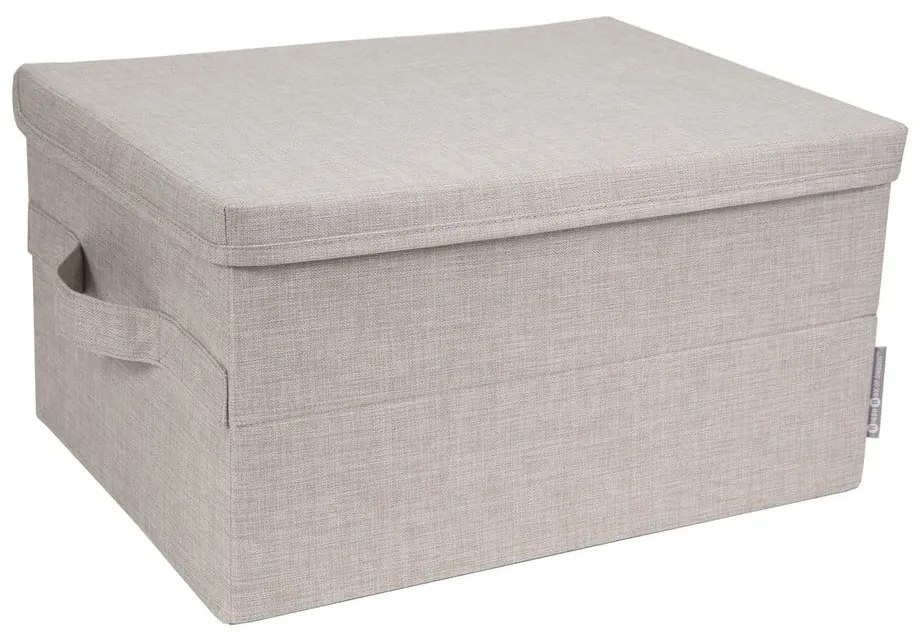 Cutie de depozitare bej din material textil cu capac 40x30x22 cm Soft Storage – Bigso