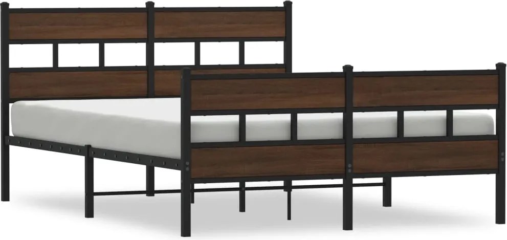 vidaXL Cadru de pat fără saltea, cu tăblie de cap/picioare, 140x200 cm