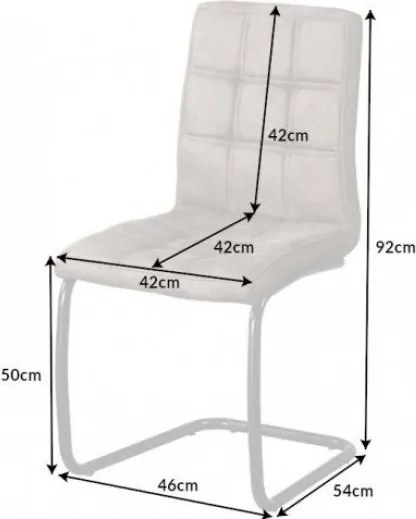 Set de 2 scaune tapitate cu microfibra Modena, taupe vintage