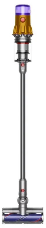 Aspirator vertical Dyson V12 Slim Detect Absolute 448884-01, 150AW, 340 ml, 60 min autonomie, 3 moduri, Afișare date în timp real, Senzor de praf, Iluminat, Nichel/galben