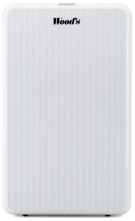 Dezumidificator Woods MRD10G, 102 m³/h, Pana la 40 m², Pentru bai, 10l/24h, Timer, Debit reglabil, Hidrostat, Alb