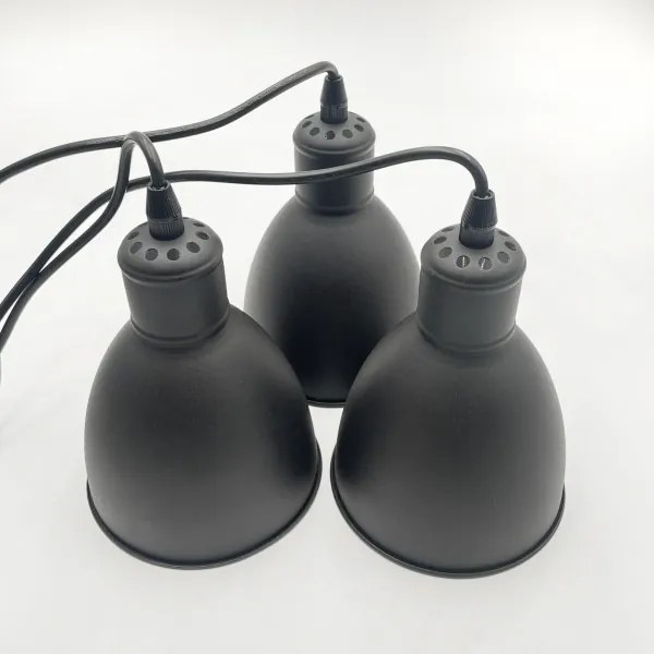 Brilagi - Lustră LED cu cablu RIDDY 3xE27/60W/230V neagră
