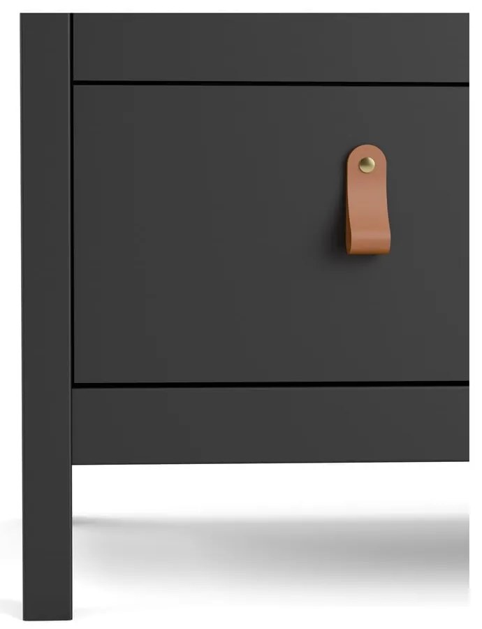 Comodă neagră joasă 82x80 cm Madrid – Tvilum