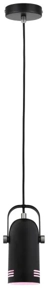 Paulmann LAVEA 79766 - Lustră suspendată pe cablu LED RGBW 1xE27/15W 230V, neagră