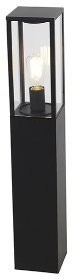 Lampă de bordură exterioară neagră 80 cm cu țepușă de sol și garnitură pentru cablu - Charlois