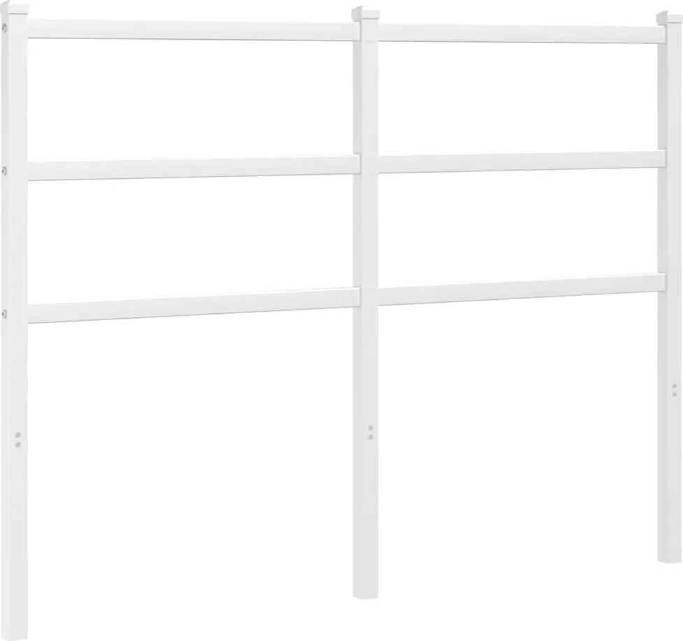 vidaXL Tăblie de pat de schimb metalică, alb, 120 cm