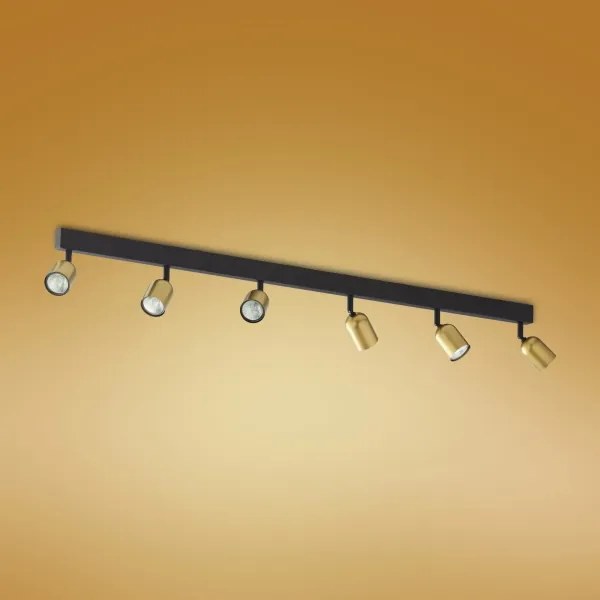 Spot TOP 6xGU10/10W/230V auriu/negru