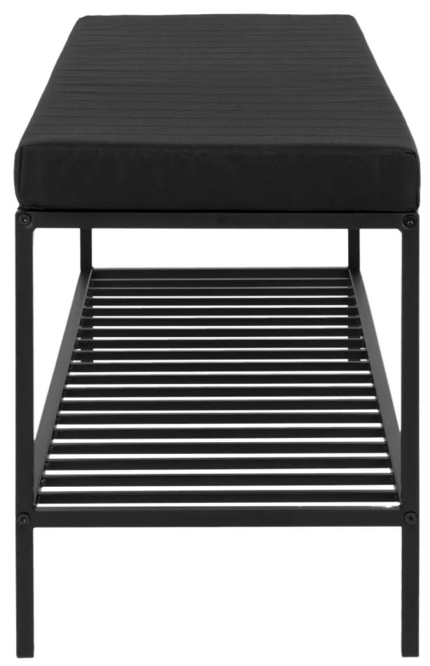Vita bench, negru, cu picioare negre, 100x36x48,5 cm