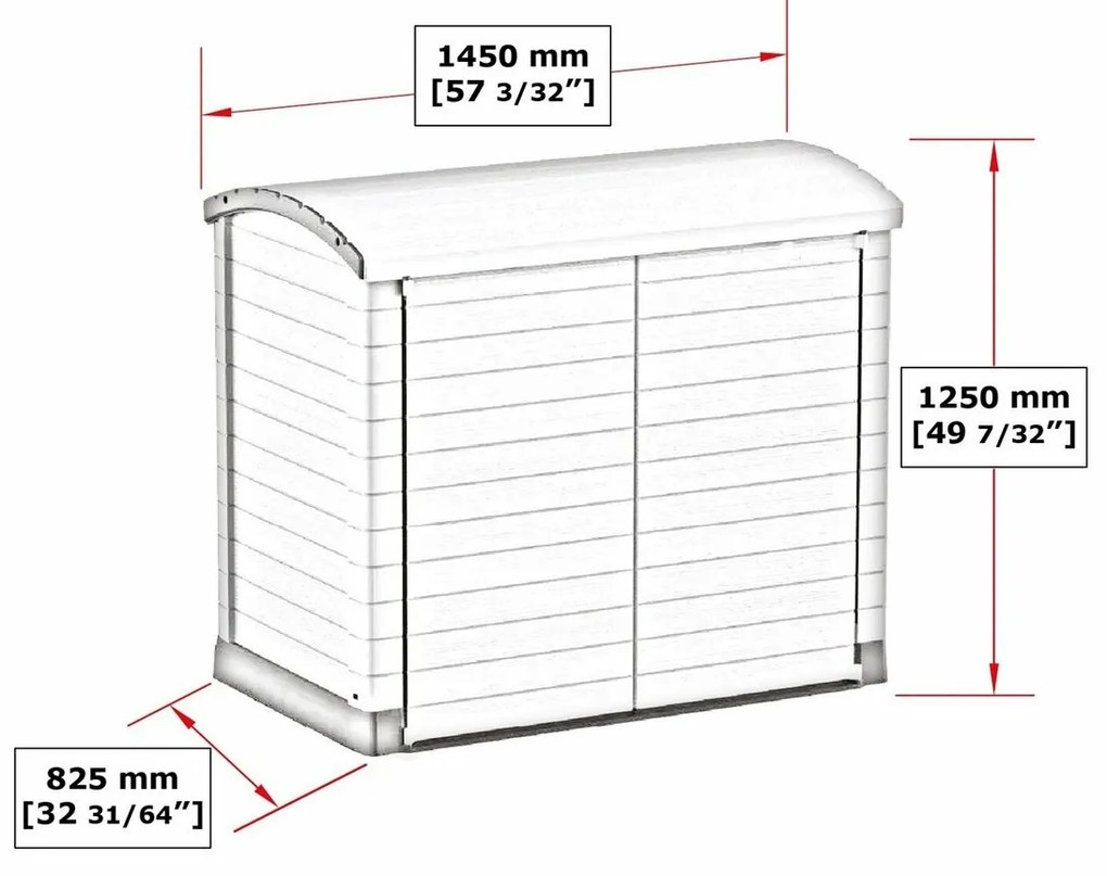 Duramax Cutie de depozitare din plastic StoreAwaygri, 1200 l