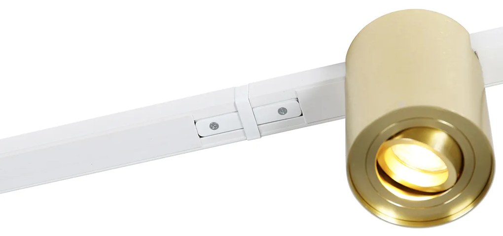 Sistem de șine auriu și alb cu 5 spoturi monofazate - Rondoo Up