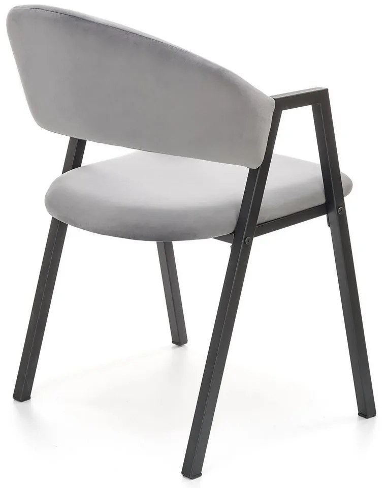 Scaun de bucaterie Zayne, gri/negru