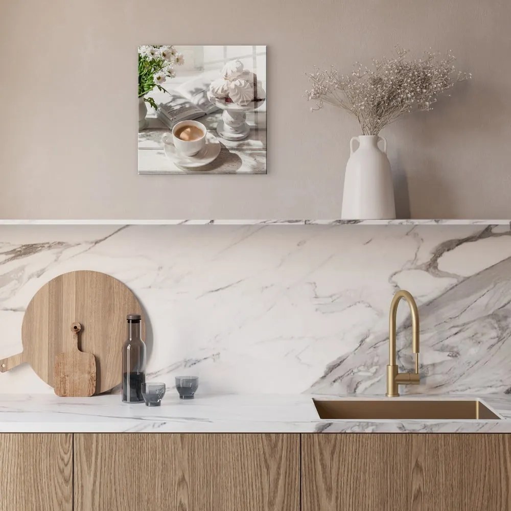 Tablou din sticlă 30x30 cm Meringue – Styler