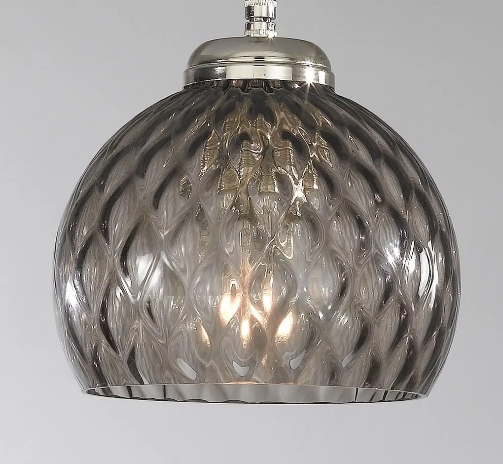 Lustra moderna cu 5 pendule design italian 10003 fumuriu