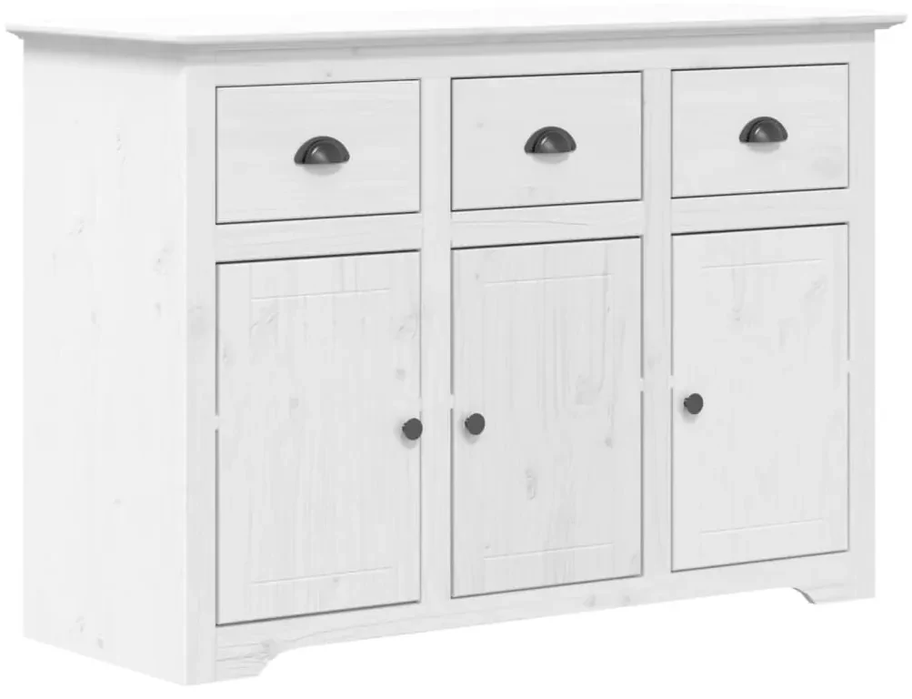 355065 vidaXL Servantă "BODO", alb, 115x43x79,5 cm, lemn masiv de pin