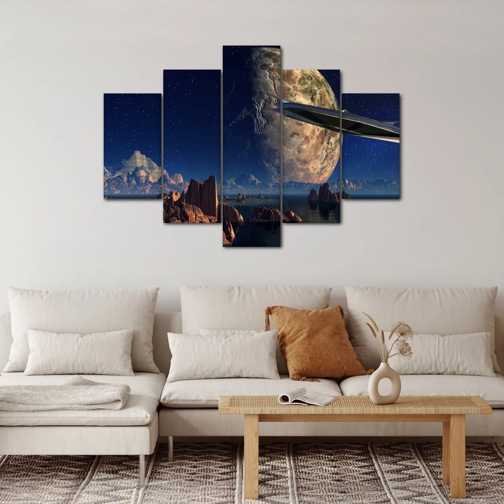 Tablou - Vizita extraterestrului (150x105 cm)