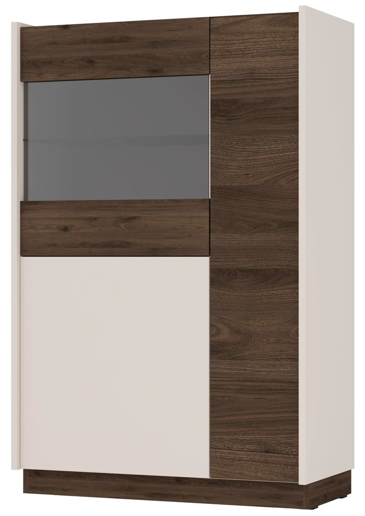 Vitrină Kabal IV (bej + nuc închis). 1097582