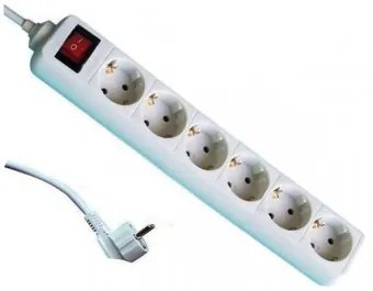 Prelungitor 6 prize schuko 3 metri  intrerupator 3 X 1.5mm 03616 COMTEC
