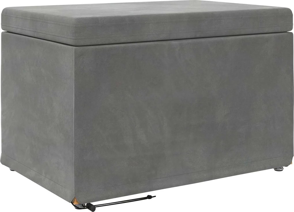 vidaXL Taburet Gri închis 61 x 41 x 40 cm Catifea și lemn stratificat