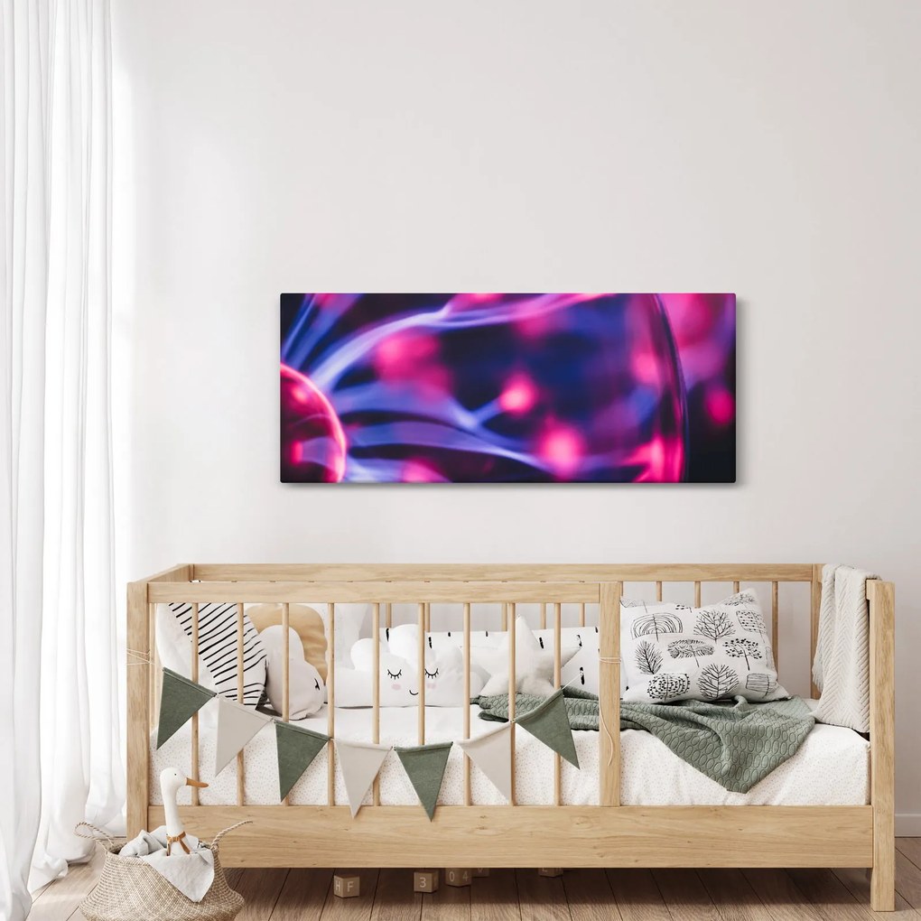 Tablou abstract mov (120x50 cm)