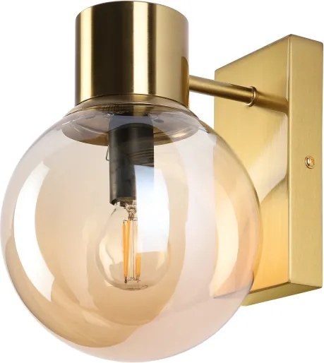 Aplică de perete SFERIO 1xE14/5W/230V alamă/bej fumuriu
