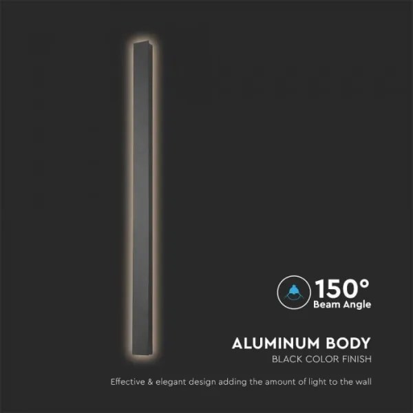 Aplica de perete LED pentru exterior, 10W/230V, 3000K, IP65, 51 cm, neagră
