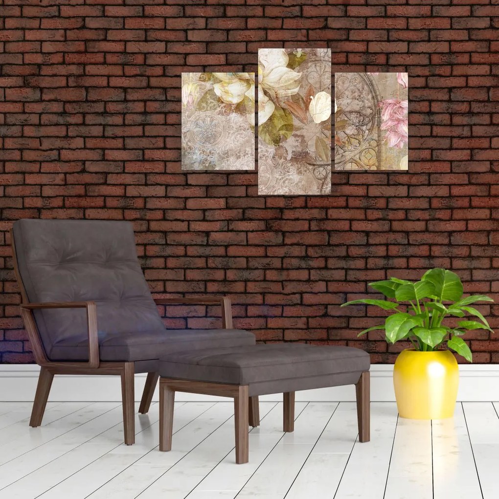 Tablou - Ornament de flori (90x60 cm)