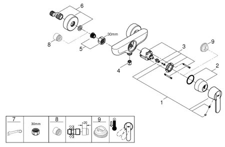 GROHE 32888000 - Baterie de duș GET DN 15, crom lucios