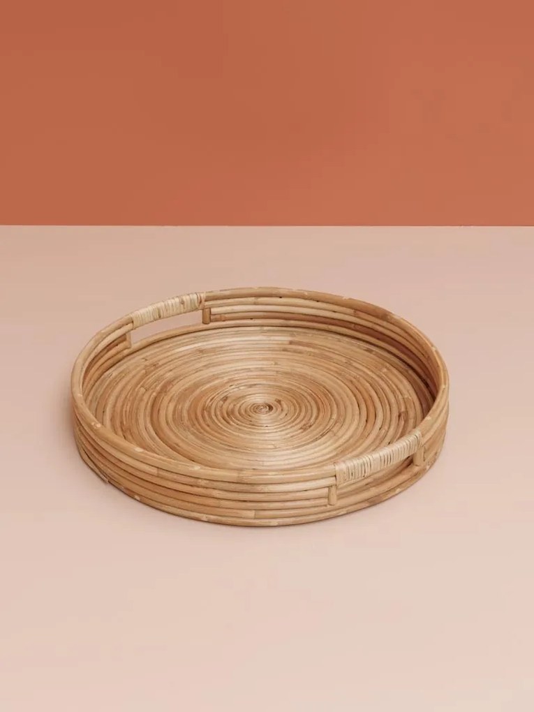 Set 3 tavi din rattan natural – S/3, H8 x Ø 60 cm