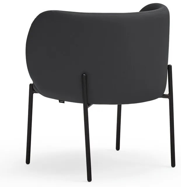 Fotoliu din imitație de piele negru Mogi - Teulat