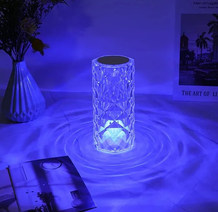 Lampă tactilă LED din cristal  cu 16 culori