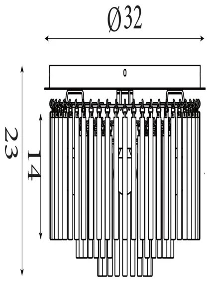 Searchlight 55620-320SM - Plafonieră SWIZZLE 5xE14/60W/230V Ø32 cm fumurie
