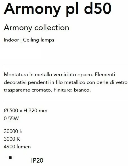 Lustra LED design elegant Armony pl d50