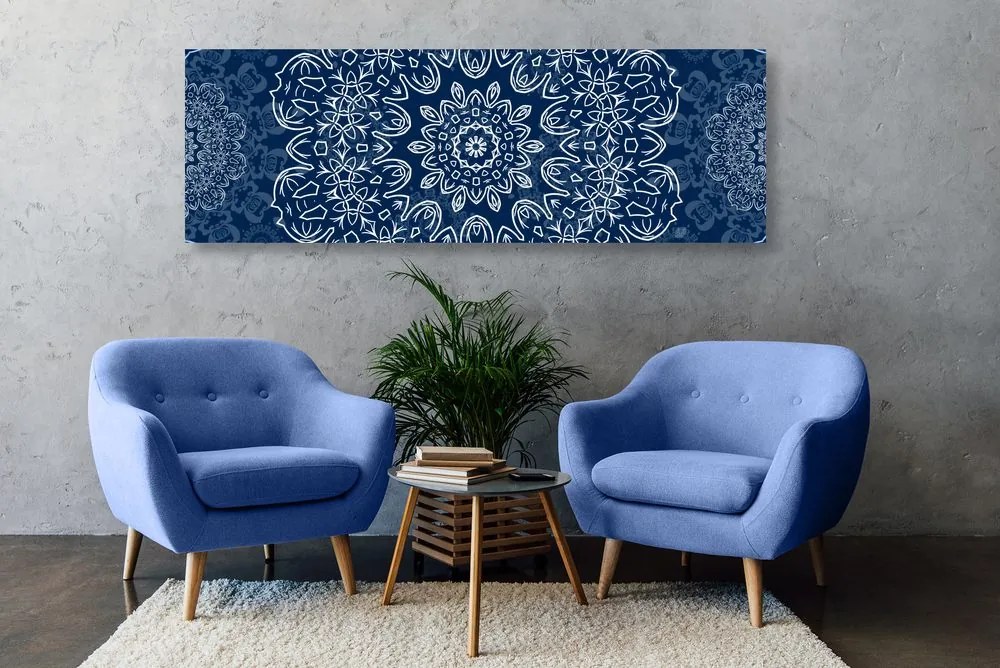 Tablou Mandala albastră cu model abstract