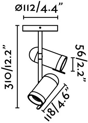 Faro 43534 - Lampă spot ORLEANS 2xGU10/8W/230V argintiu/negru